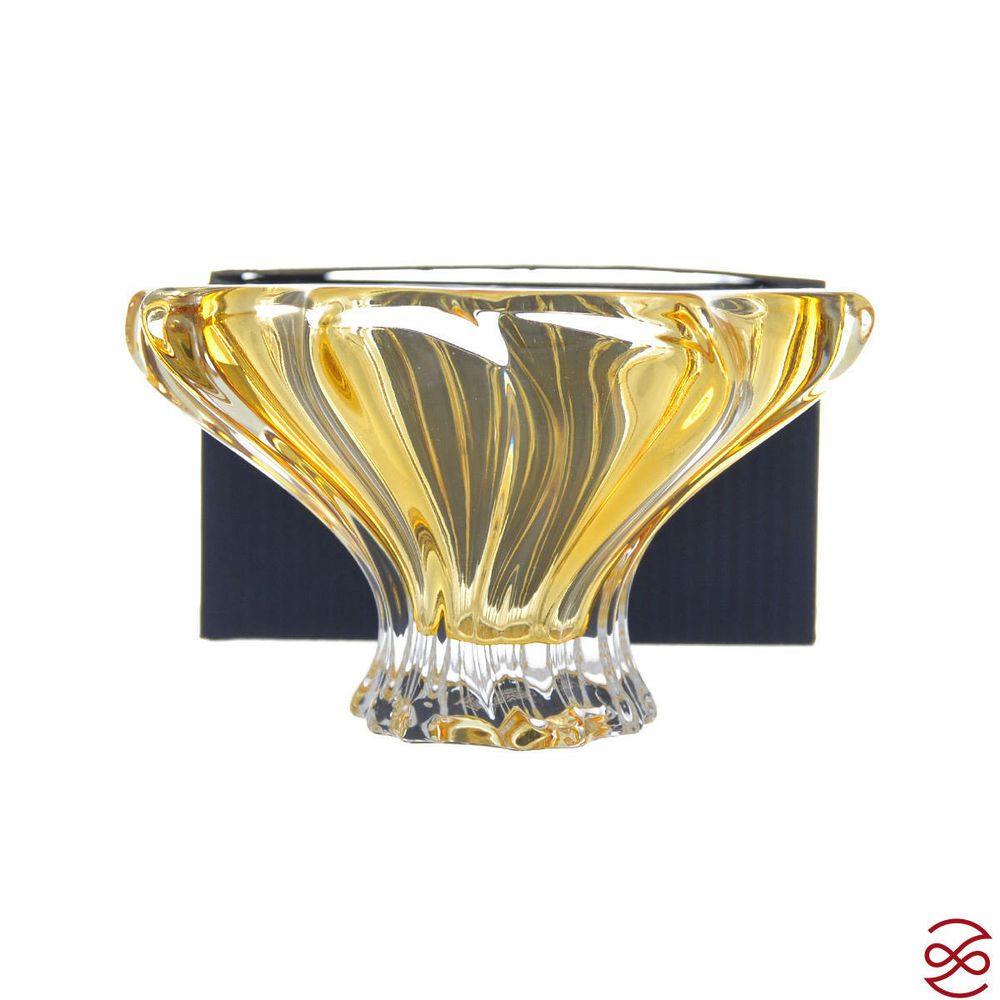 Конфетница Aurum Crystal Plantica 15 см Amber