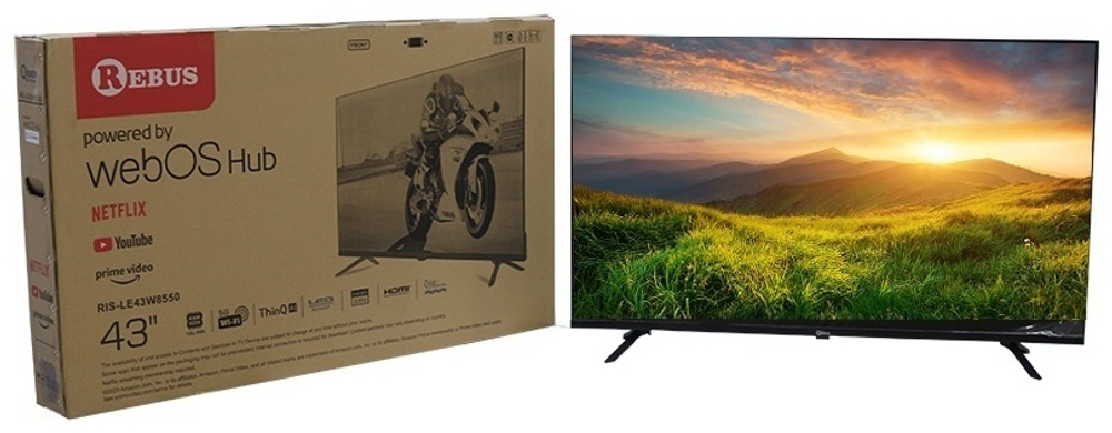 Телевизор Rebus RIS-LE43W8550 109 см черный