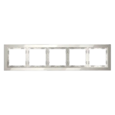 Рамка стеклянная VOLTUM S70 на 5 постов, (кашемир, стекло)