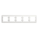GLOSSA 5-постовая РАМКА, горизонтальная, БЕЛЫЙ