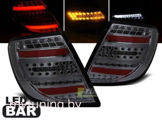 Задние фонари Mercedes C W204 smoke led bar