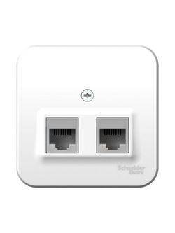 Розетка компьютерная 2-м ОП Blanca RJ45 кат.5E с изолир. пластиной бел. SE BLNIA045451