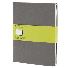 Блокнот Moleskine Cahier XLarge 190х250мм обложка картон 120стр нелинованный серый 3шт (CH323)