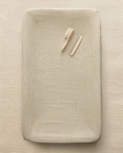 ZARA HOME ДЕТСКИЙ ЧЕХОЛ ДЛЯ ПЕЛЕНАЛЬНОГО МАТРАСИКА В ПОЛОСКУ, ЗЕЛЕНЫЙ