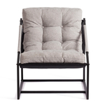 Кресло Charli / Чарли без подлокотника рогожка, серо-бежевый, 3M 16/2, 70х70х84 см