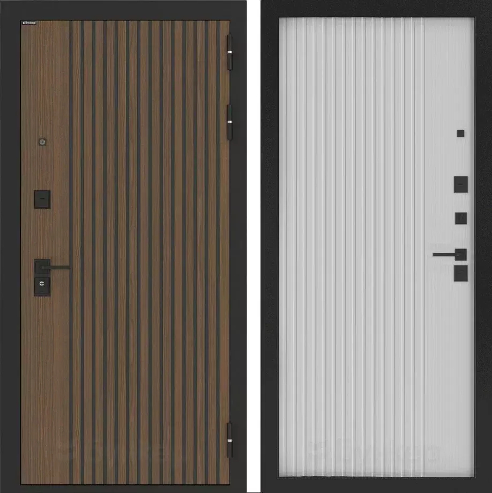 Дверь Входная Бункер BN-02 ХОМС Белый Софт рельеф, металлическая