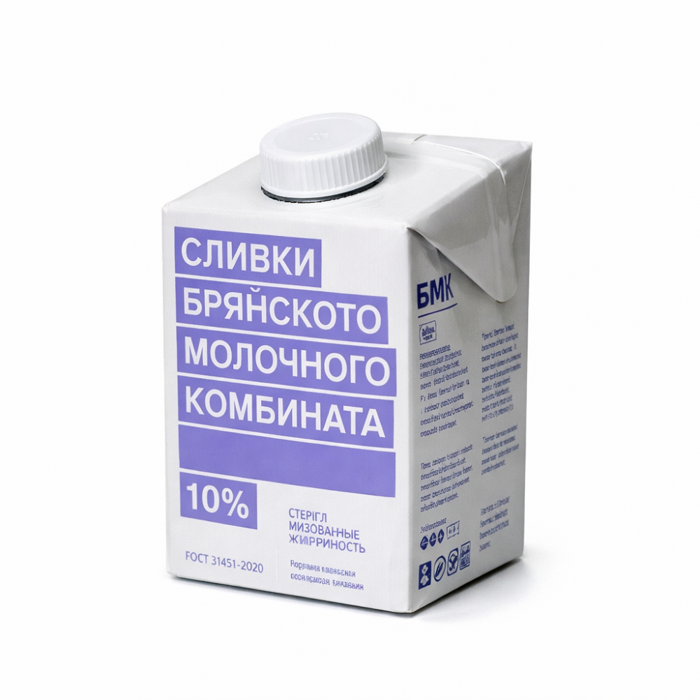 Сливки БМК 10% 500 гр