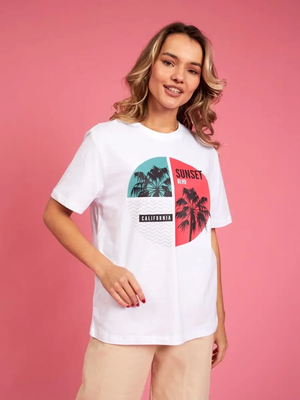 Футболка с принтом california надпись калифорния