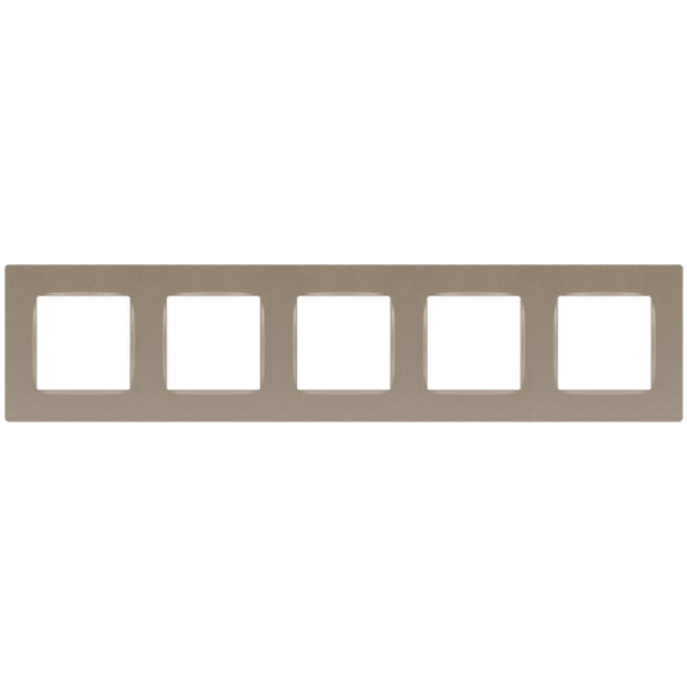 Рамка для розеток и выключателей ЭРА Серия 12 12-5205-04 на 5 постов, Эра Классик, шампань