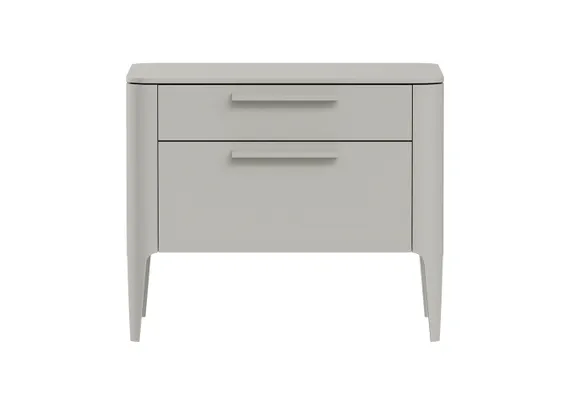 Тумба прикроватная Type 2 ящика ширина 60 см (серо-бежевый)