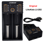 Зарядное устройство LiitoKala Lii-202 USB + Вилка EU для Ni-MH/Ni-Cd/Li-ion/LiFePO4 (2 канала 115×60×25мм)