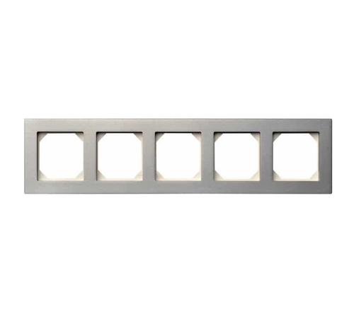 Рамка Пятиместная Алюминиевая (Универсальный Монтаж) LIREGUS EPSILON