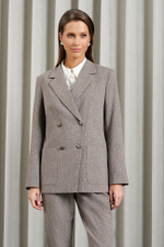 1845 Жакет женский (пепельно-бежевый меланж)