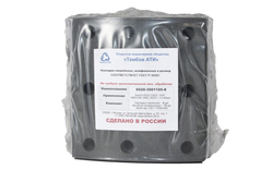 Рем. комплект тормозных накладок а/м КАМАЗ-6520, 6560 ЕВРО (Сверл./расточен./с заклёпками/ширина 180мм./ к-т 8 шт. короткие) Тамбов АТИ