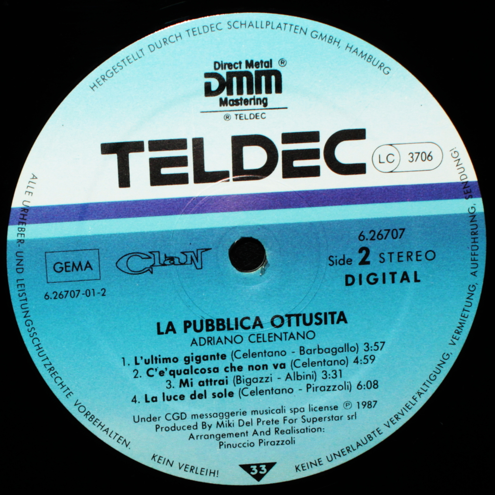 Adriano Celentano / La Pubblica Ottusita (LP)