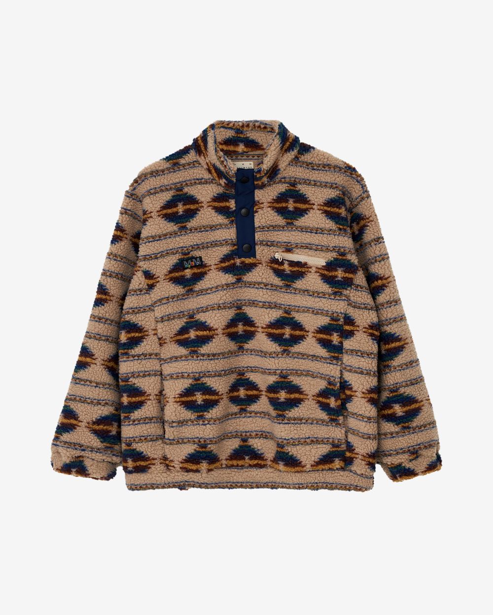 Толстовка Magamaev Turbofleece Button Beige/Navy