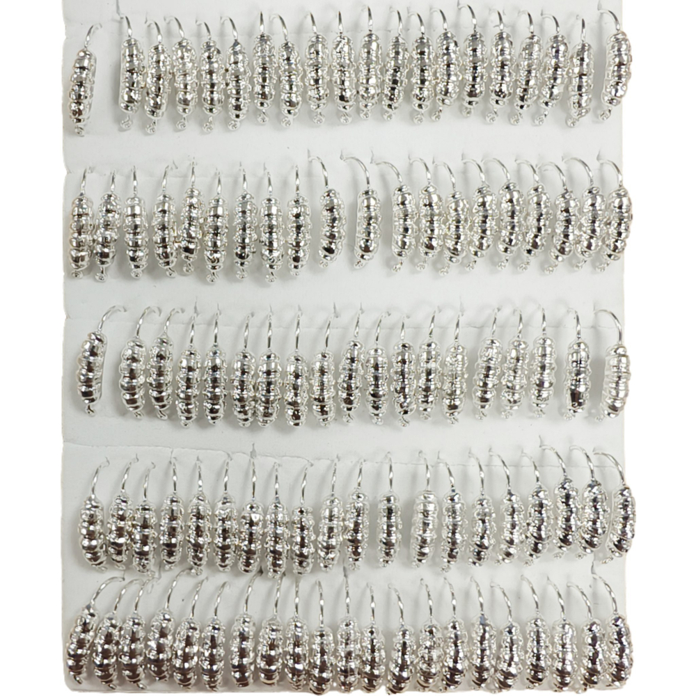 Мормышки вольфрамовые №3 Опарыш, цвет серебро, 0,6 гр.( набор 10 штук) цена указана за 1 штук