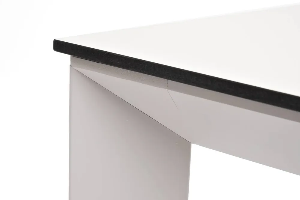 "Венето" обеденный стол из HPL 90х90см, цвет молочный, каркас белый