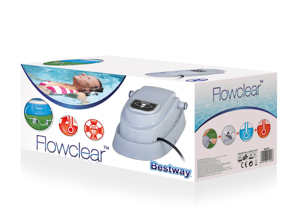Проточный водонагреватель, для бассейнов до 17 м³ (Bestway 58259 BW)