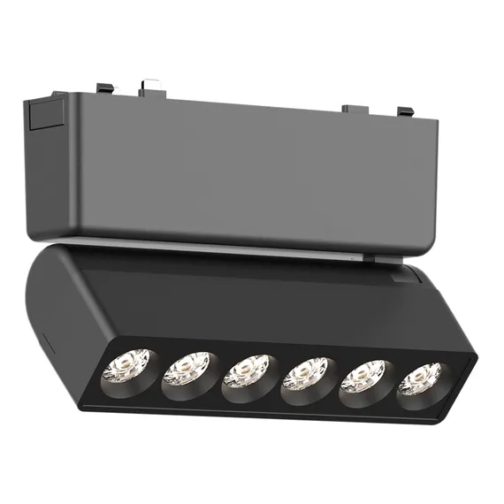 ST675.436.06 Магнитный трековый светильник Черный LED 1*6W 3000K 360Lm Ra>90 IP20 L122xW26xH80 48V СКАЙФЛЕТ