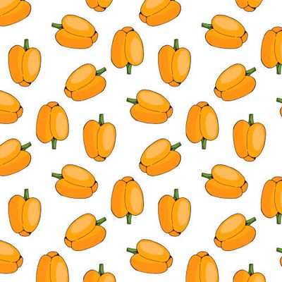 оранжевые перцы на белом фоне