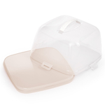 Тортница с крышкой 28,5см бежевая