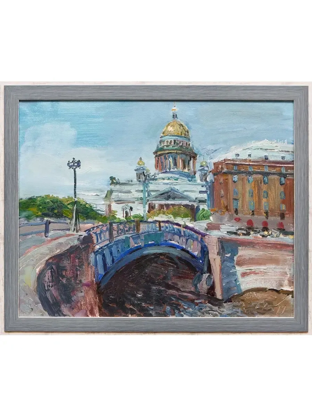 Картина маслом Синий мост Пыжиков