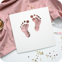 Заготовка для тиснения "Отпечаток ножки"