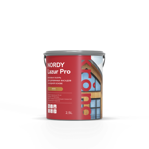 Лазурь восковая KRONA NORDY LAZUR PRO 2,5л палисандр