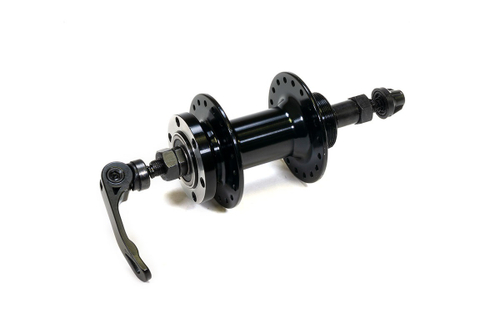 Втулка задняя WZ алюминий диск 6 болтов трещотка эксцентрик 32H ось 3/8''х135x145мм, на промах черная