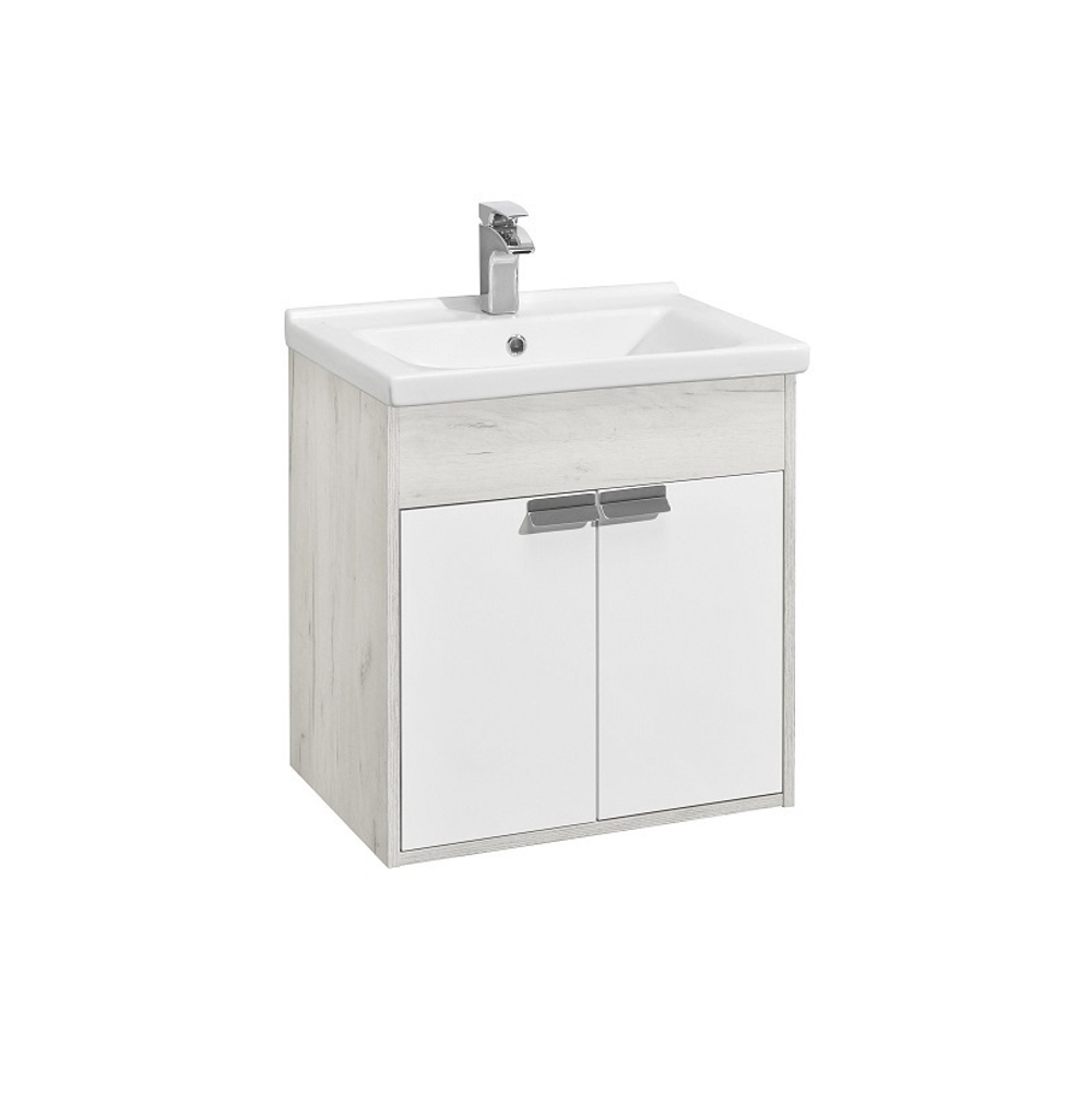 Тумба под раковину Акватон Флай подвесная, дуб крафт