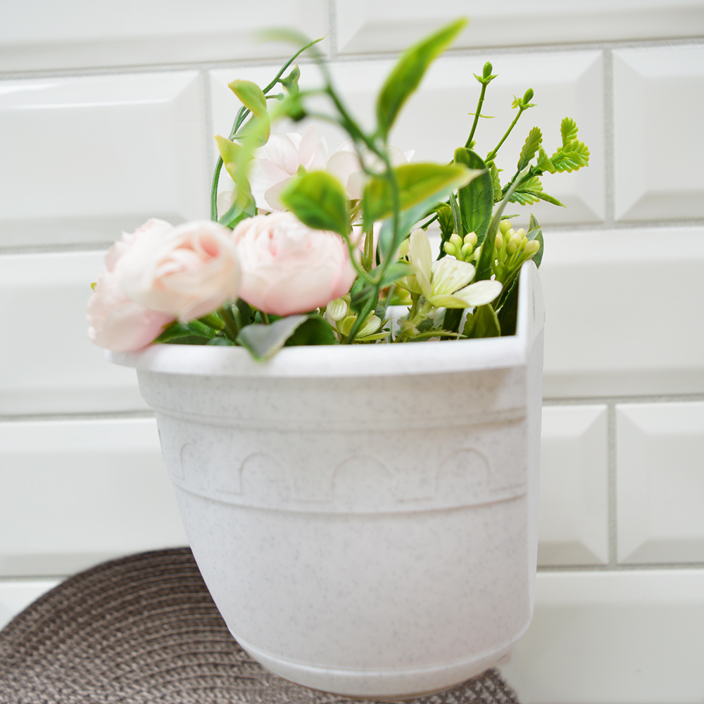 Кашпо настенное Колывань-мрамор d=16 см