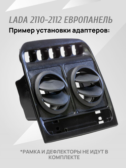 Адаптер дефлектора Lada Granta для ВАЗ 2110-2112 Cтарая панель. Центральное сопло воздуховода. 2 шт.
