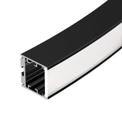 Профиль SL-ARC-3535-D1500-W90 BLACK (1180мм, дуга 1 из 4) (Arlight, Алюминий) 026599
