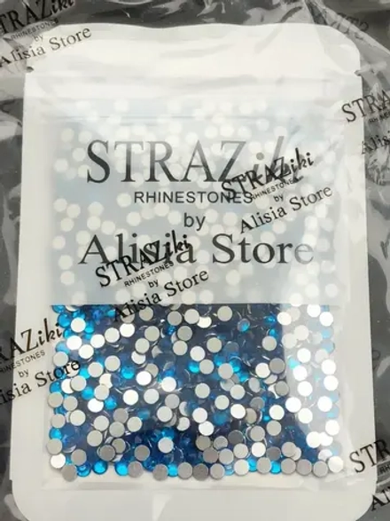 Стразы холодной фиксации стекло ss16 Capri Blue