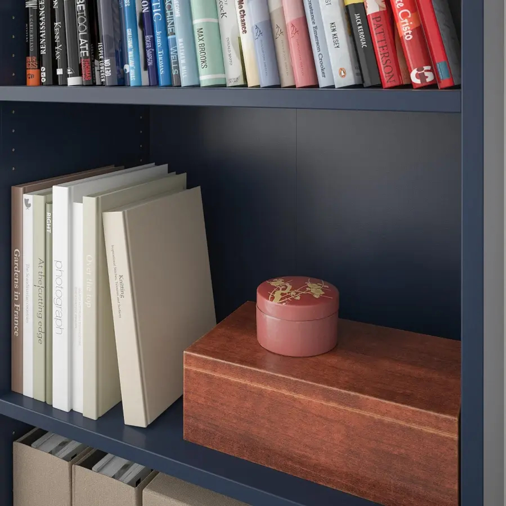 Шкаф для хранения - SKRUVBY IKЕA/ СКРУВБИ  ИКЕА/ 130x140х38 см, темно-синий