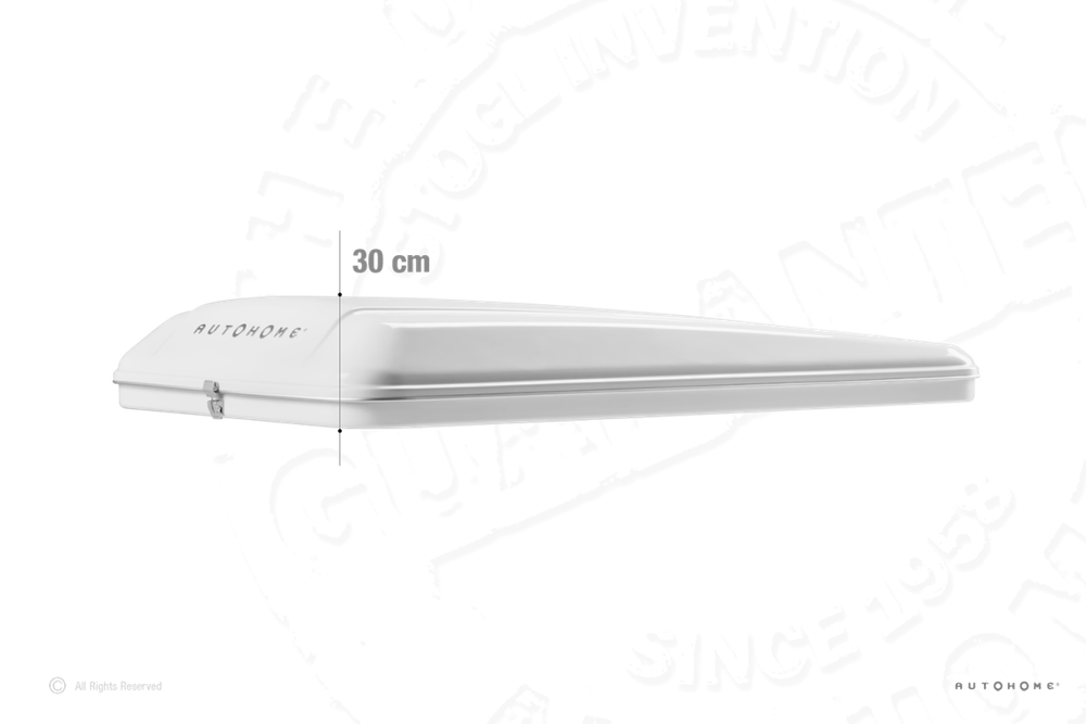 Палатка на крышу автомобиля AUTOHOME MAGGIOLINA AIRLANDER PLUS SMALL GRAY X-LONG, серый тент, лестница 215 мм