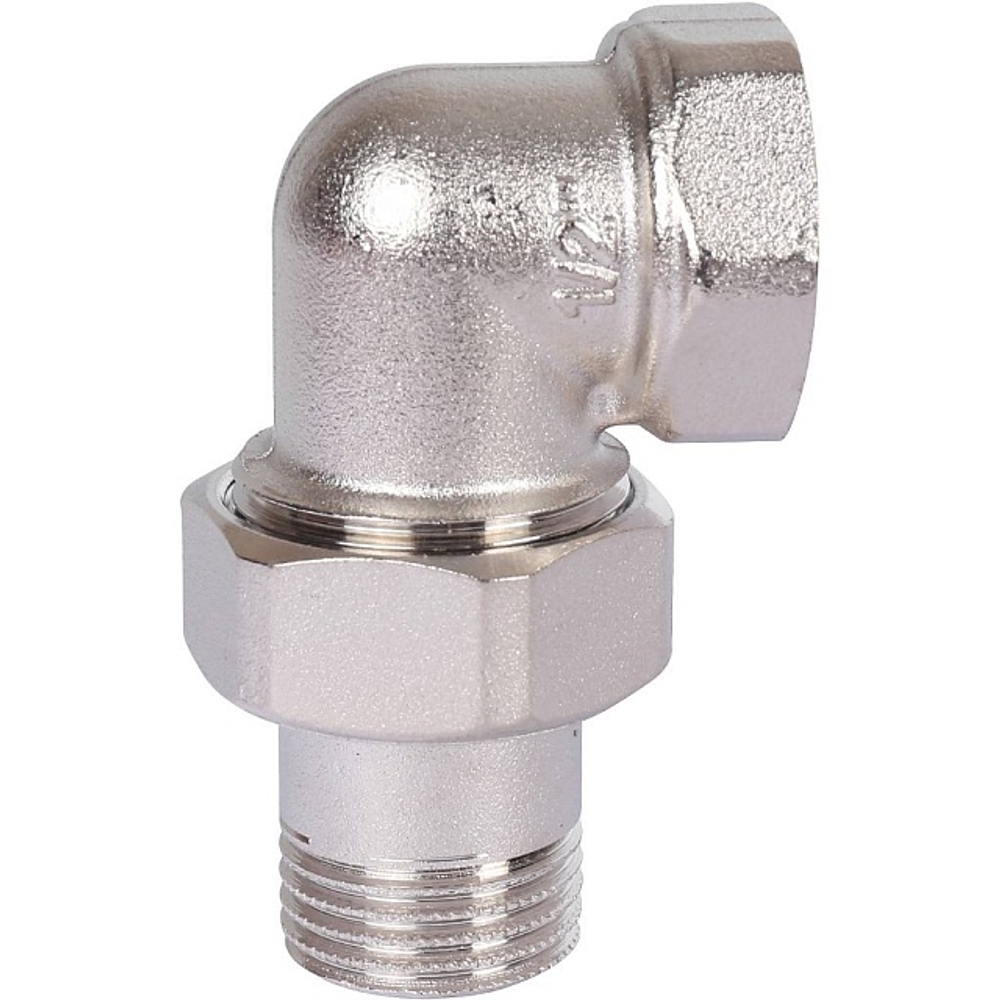 Разъемное соединение (американка) угловое STOUT - 1/2" (ВР/НР, никелированное, металл по металлу)