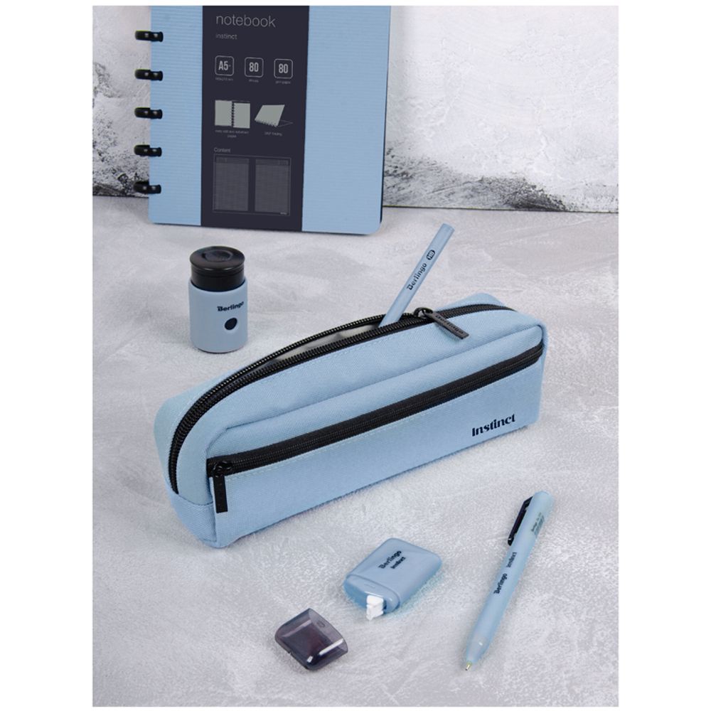 Пенал мягкий 210х60х50 Berlingo Instinct blue, ткань