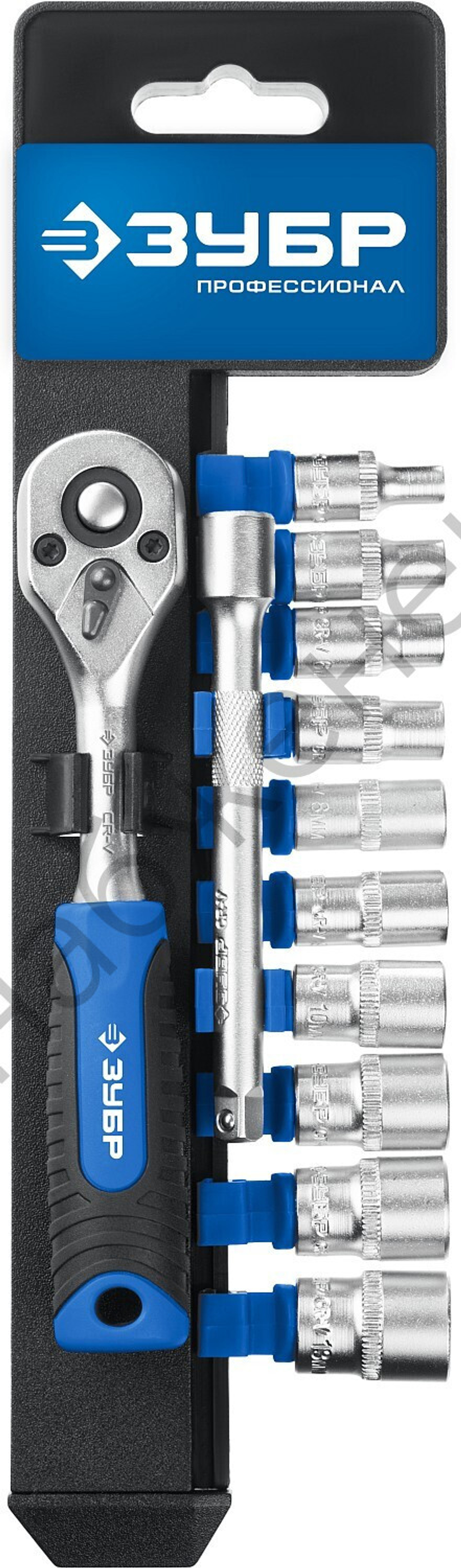 ЗУБР ТР-12М, 12 предм., (1/4″), набор торцовых, Профессионал (27645-H12)