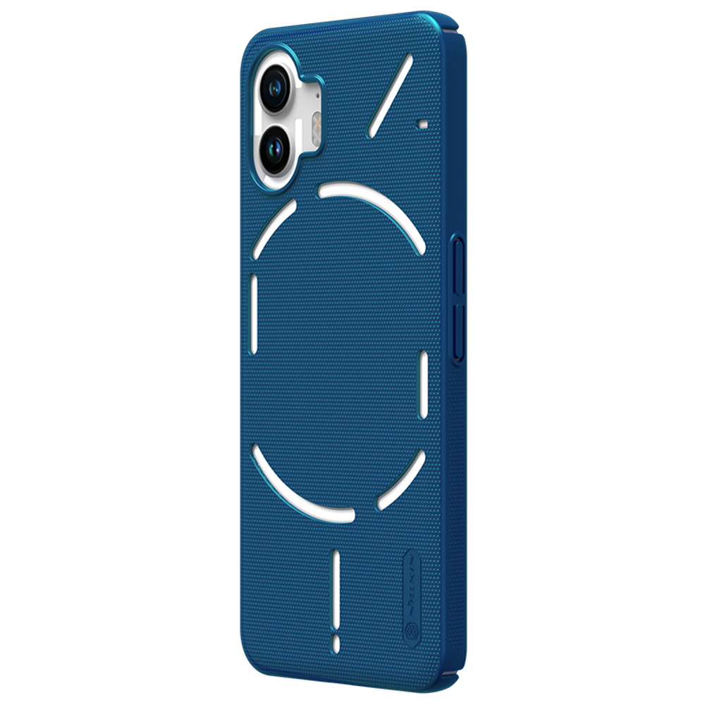 Тонкий чехол синего цвета от Nillkin для Nothing Phone (2), серия Super Frosted Shield