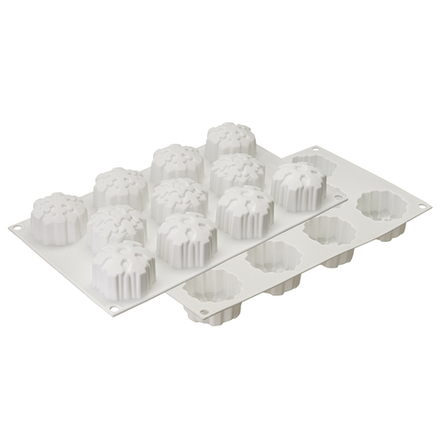Silikomart Форма для приготовления пирожных и конфет Snowflakes 30,5 х 18 см