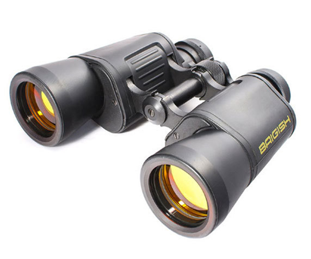 Бинокль БПЦс2 10x40 Байгыш, с рубиновым покрытием, обрезиненный, с сеткой - фото 1