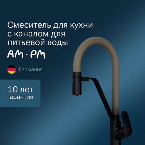 Смеситель для кухни AM.PM Like F8007826 Черный матовый Бежевый