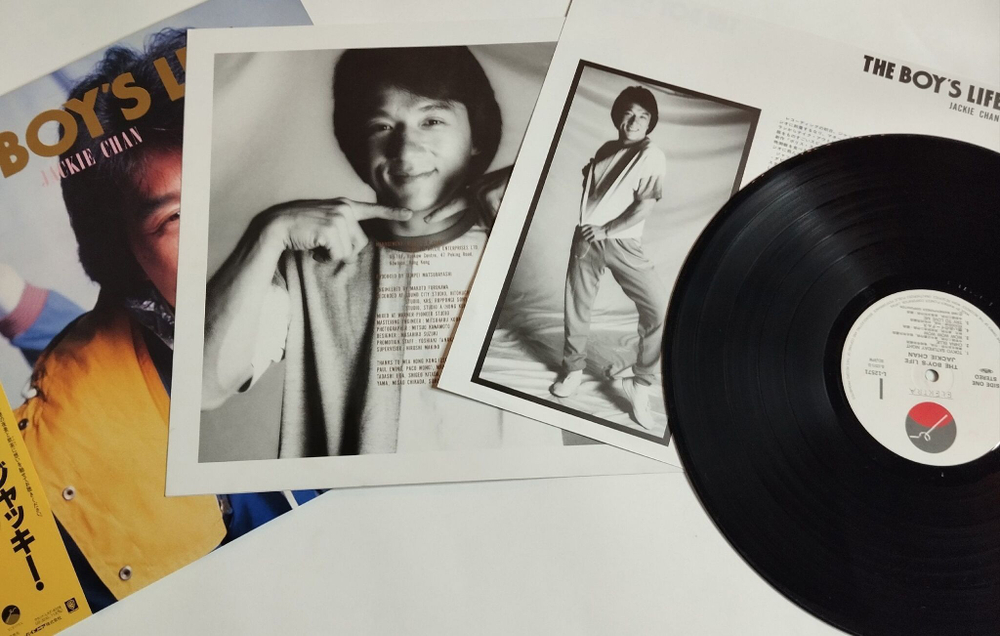 Винтажная виниловая пластинка LP Jackie Chan The Boys Life (Japan 1985) (Obi)