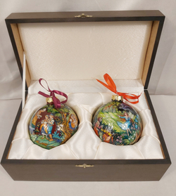 Набор новогодних шаров с полной росписью "Грета и Гензель" и  "Дюймовочка"
