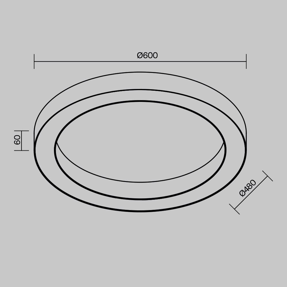 Потолочный светильник Technical C093CL-45W4K-B