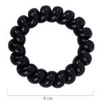 Резинки для волос НАБОР 4 шт., диаметр 5 см, пружинка, чёрный, прозрачный, MONTE VITA, 457056