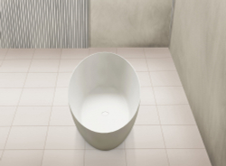 Ванна из искусственного камня ABBER Stein AS9625-1.7 белая матовая  170x80 см