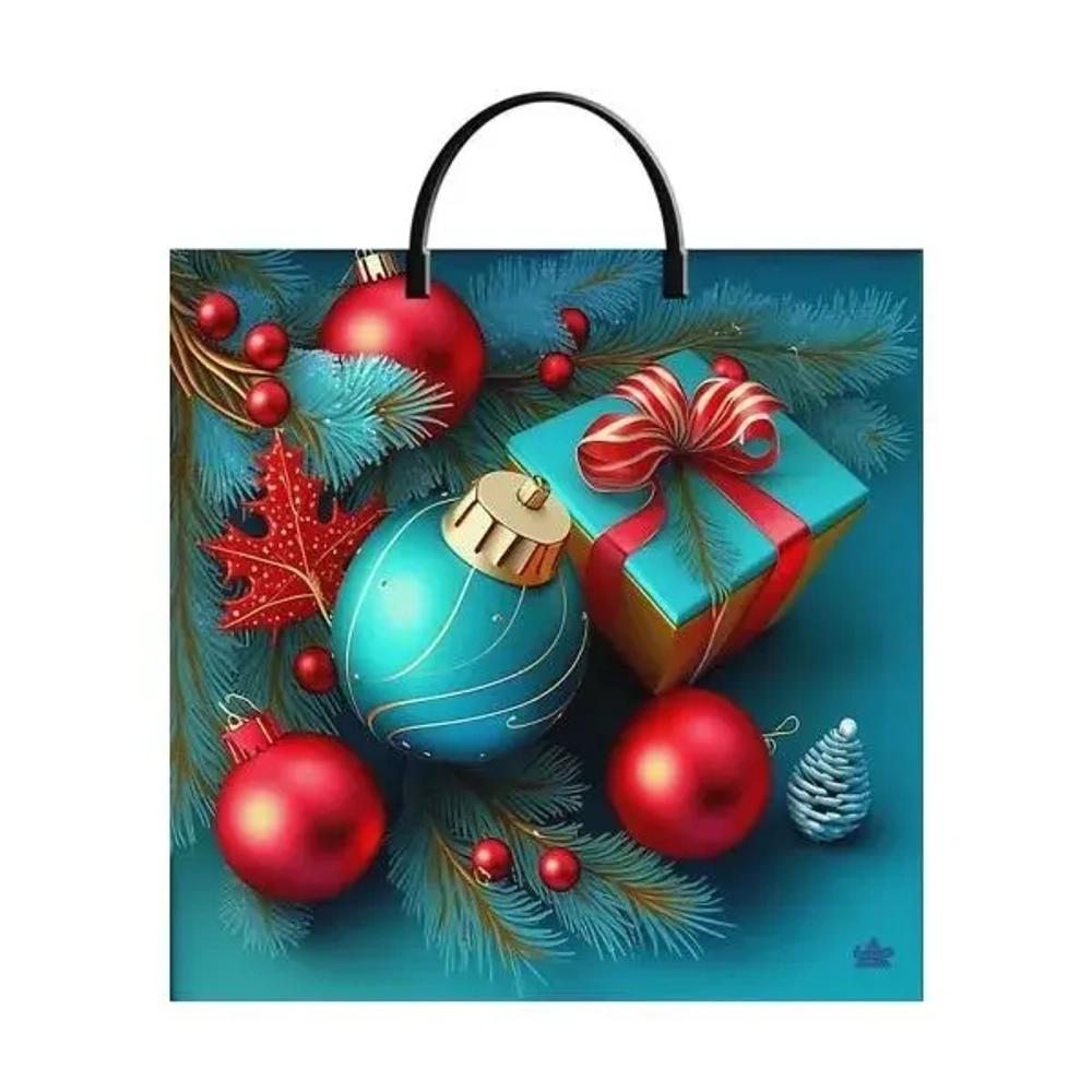 Пакет ПЭ с пластмассовыми ручками 36+10см(Шарики NEO) НГ Тико (комплект 10 шт)